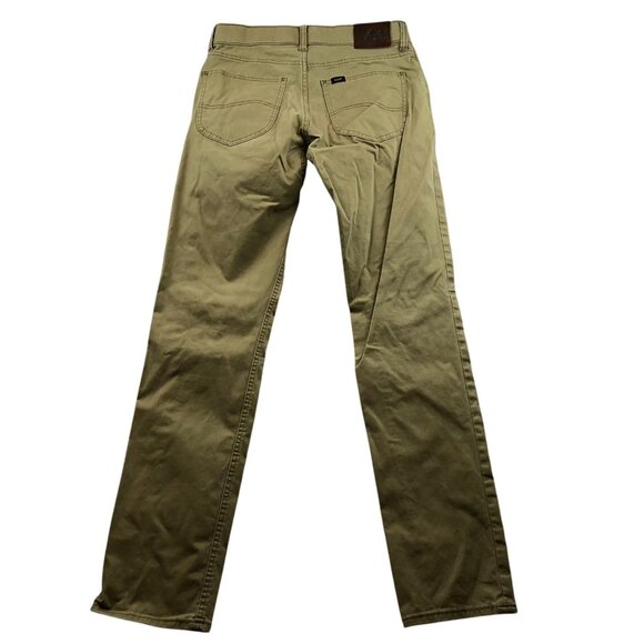 Lee Mens Pants Size 29x32 Hemmed Extreme Motion Khaki Casual Straight Tapered Po - Picture 2 of 13